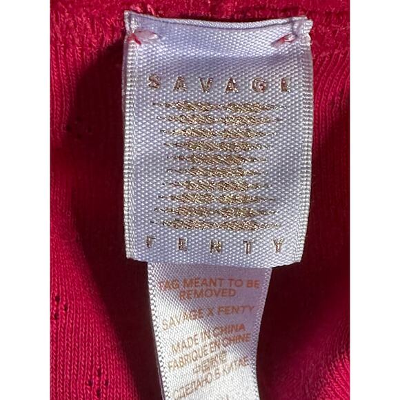 Savage Fenty pink knit pull on lounging pants size Small - Picture 3 of 8